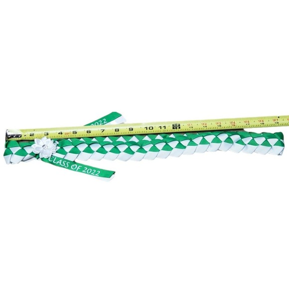 Personalized Graduation Lei 2024 or 2025, Name, and School Red & Black (B) - Picture 9 of 9